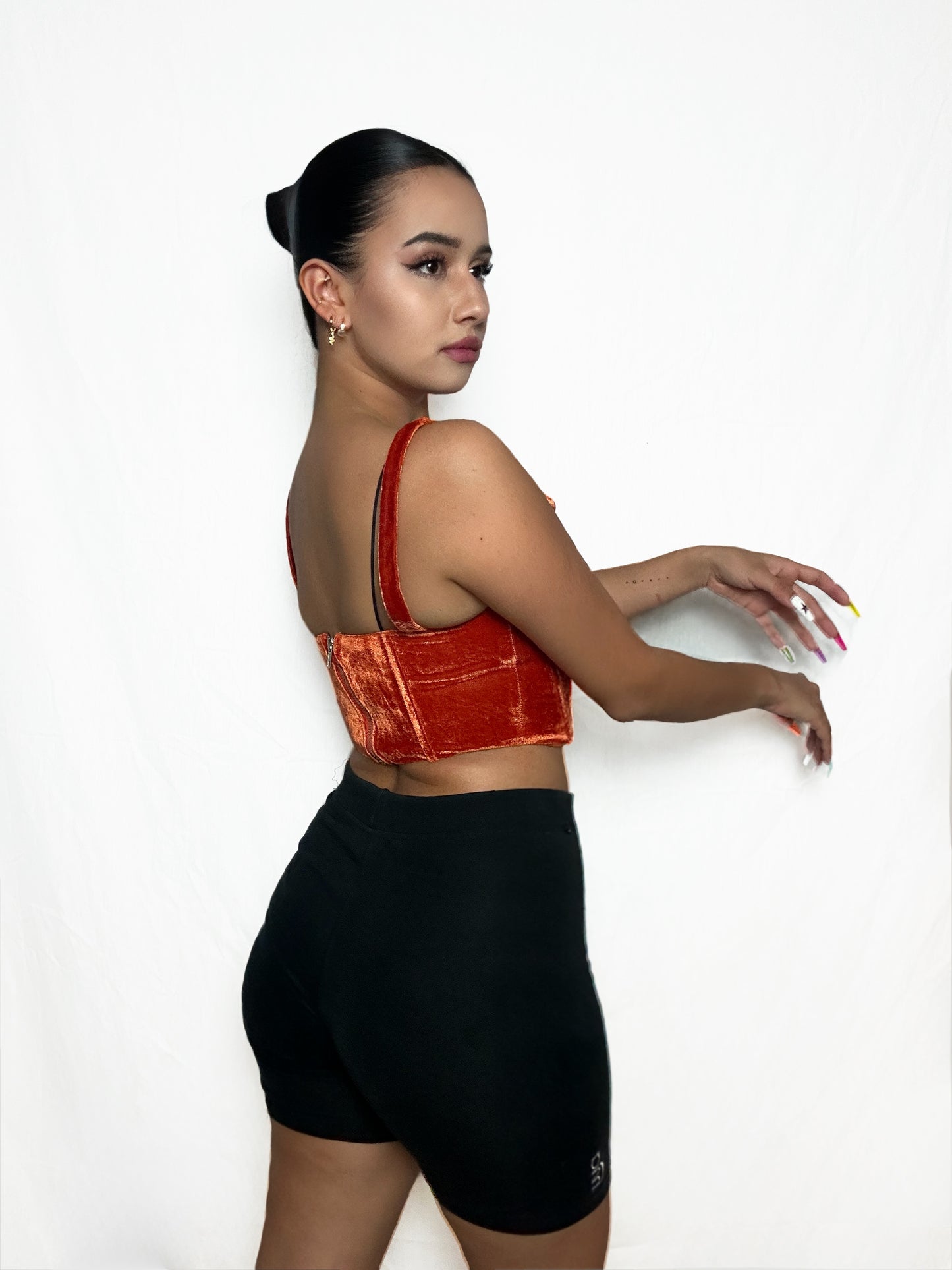 Velvet Orange Corset