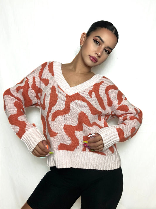 Pink & Orange Sweater