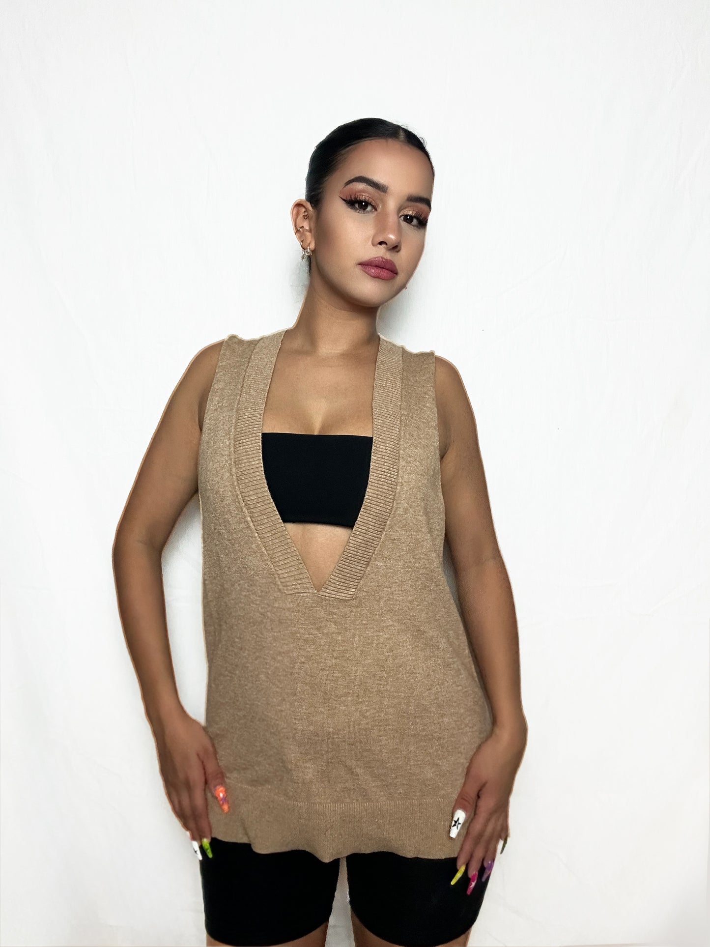 Creme Overall Sweater