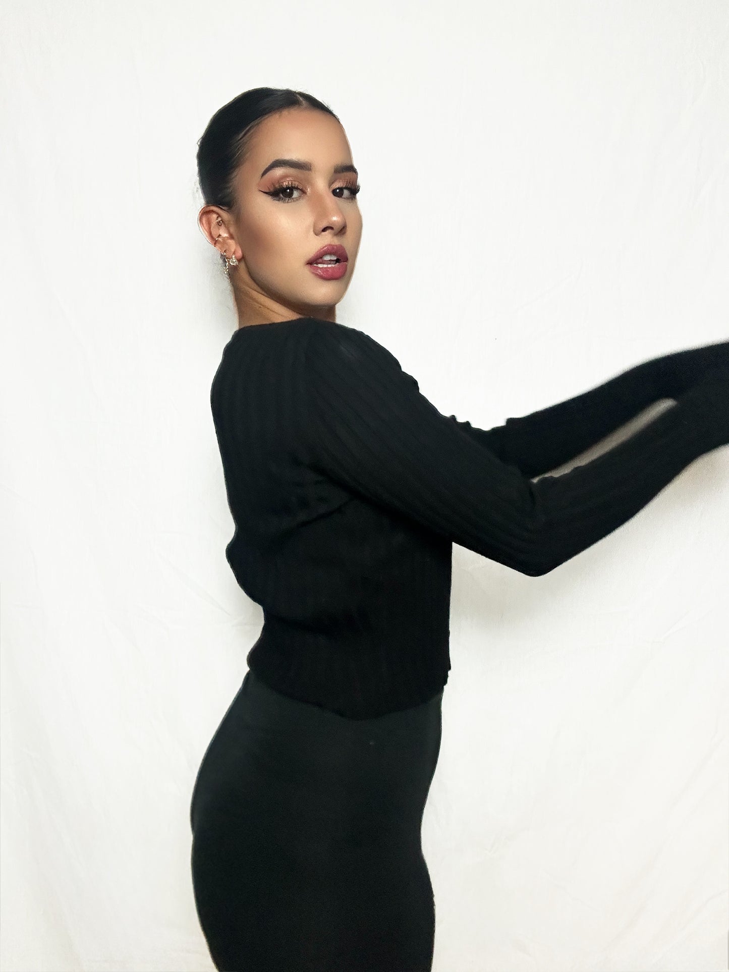Button Black Sweater