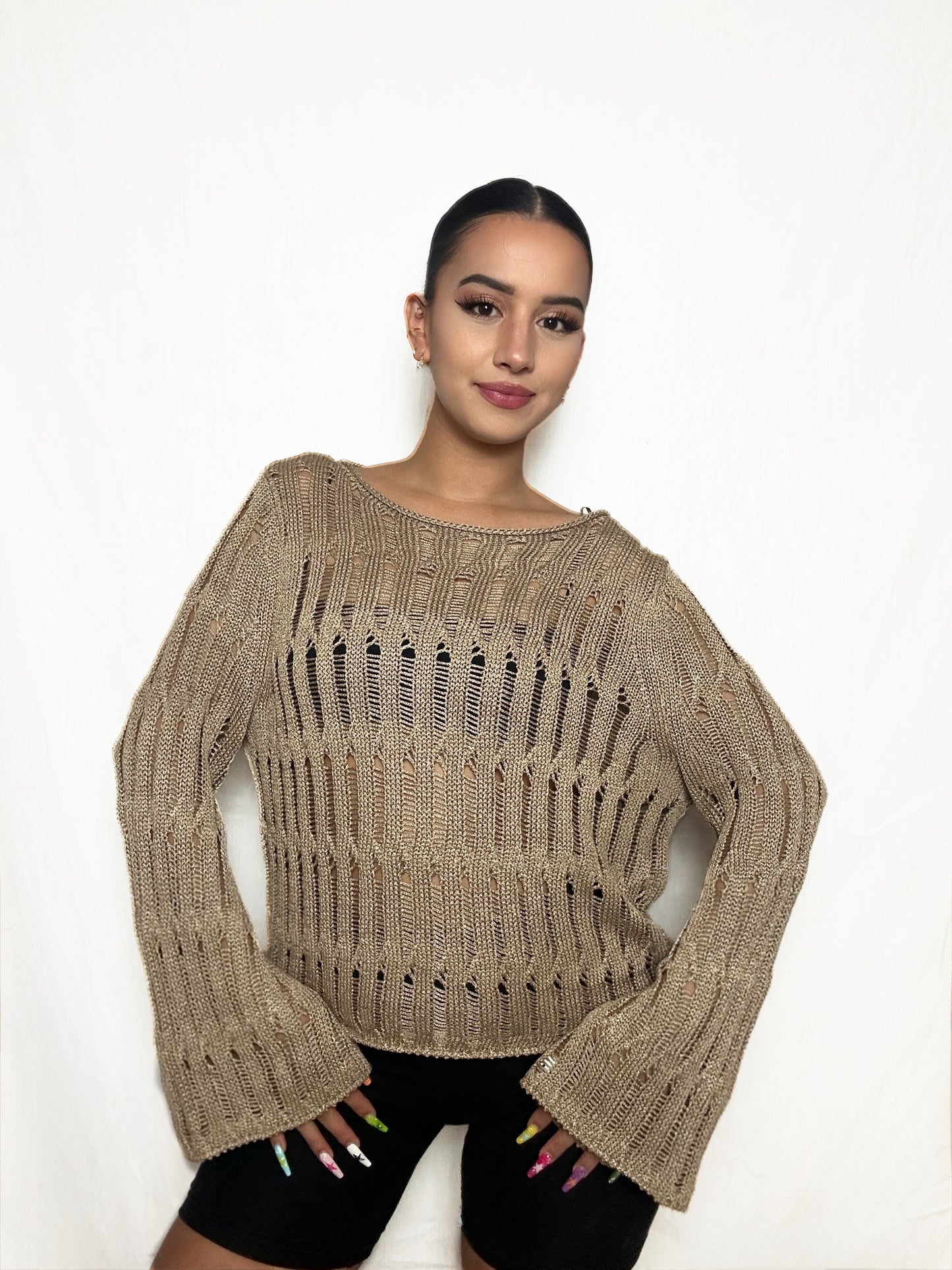 Knit Creme Long Sleeve