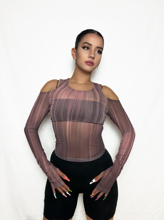 Sleeve Purple Top