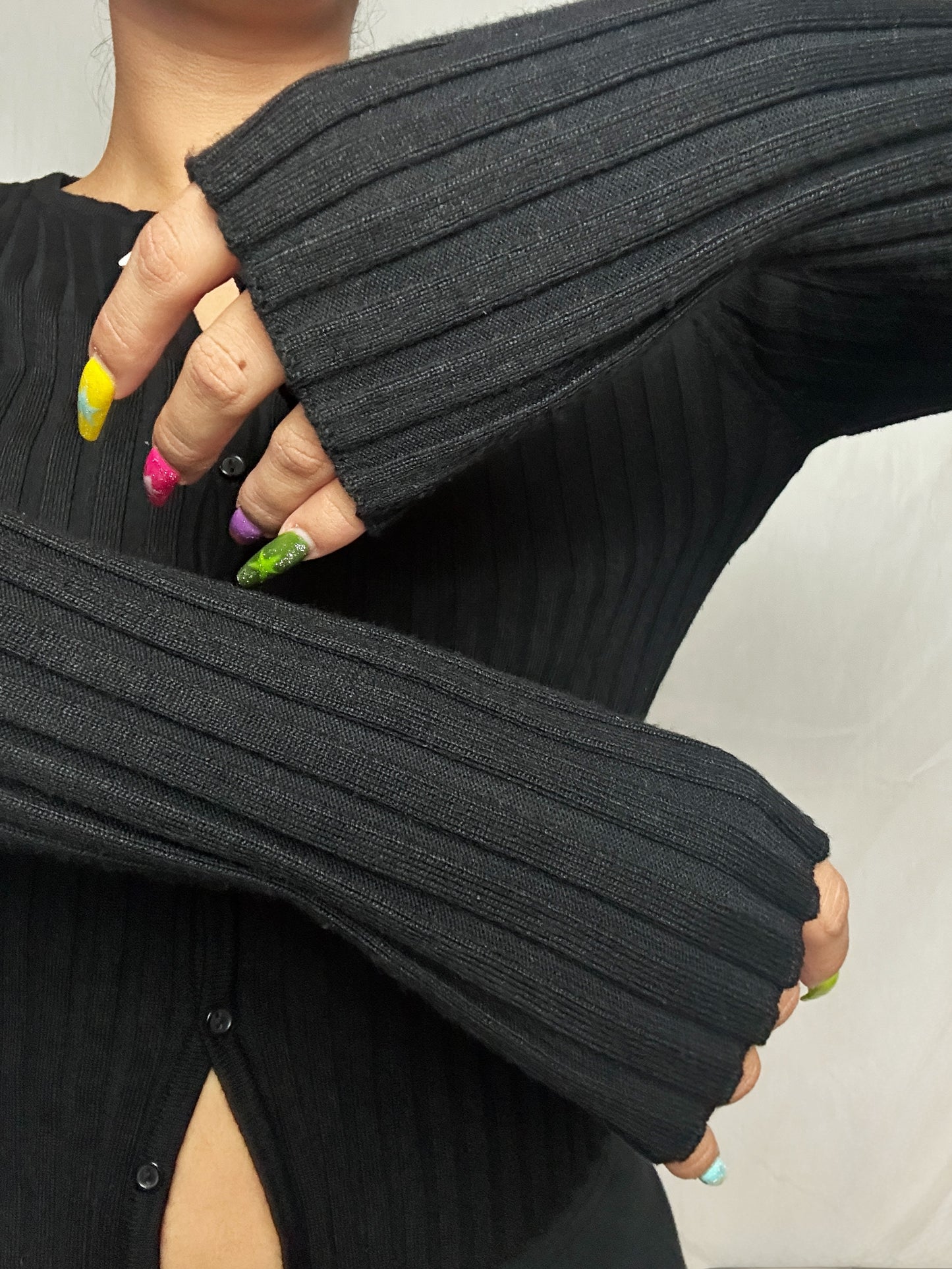 Button Black Sweater