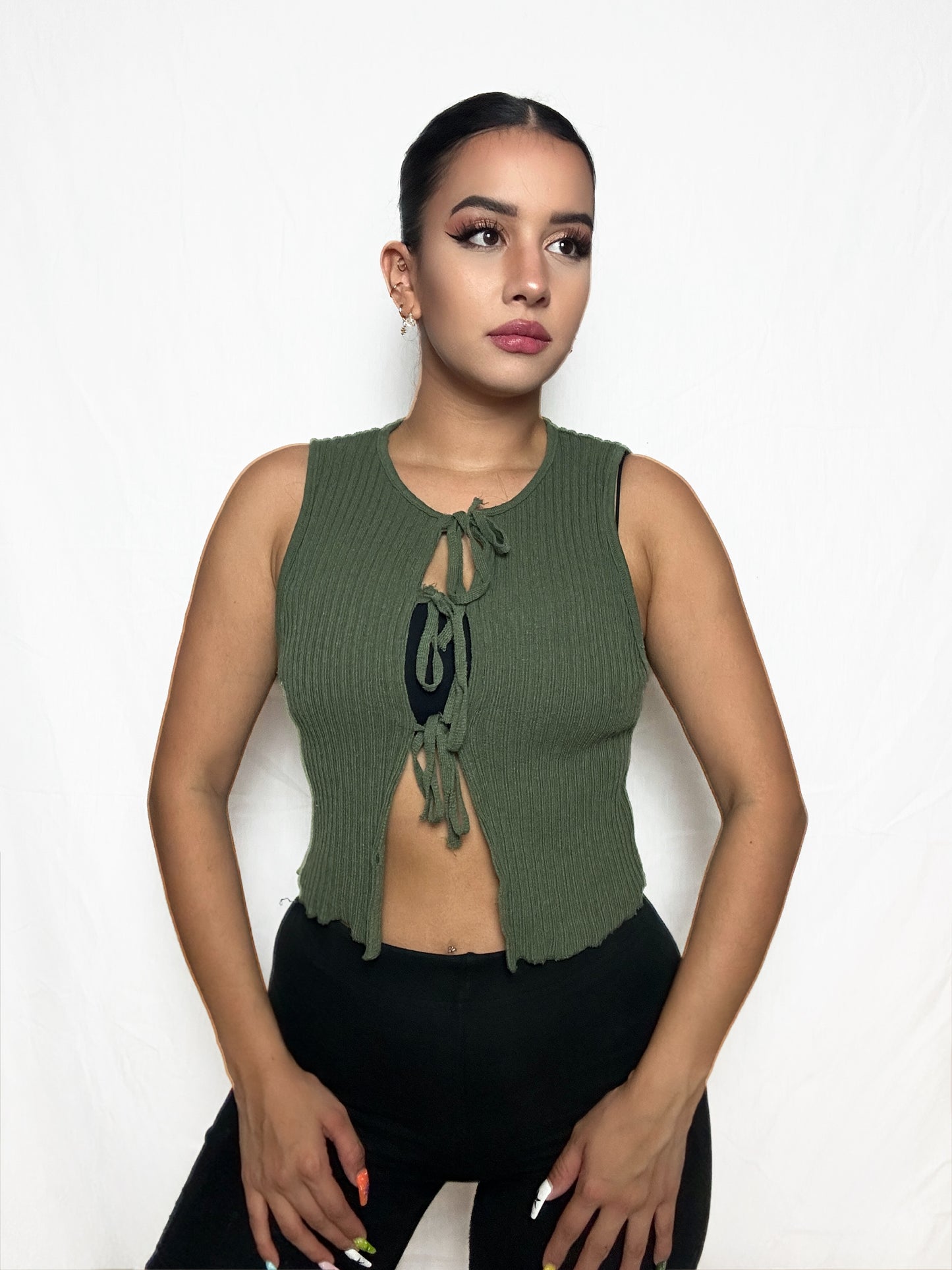 Knot Green Top