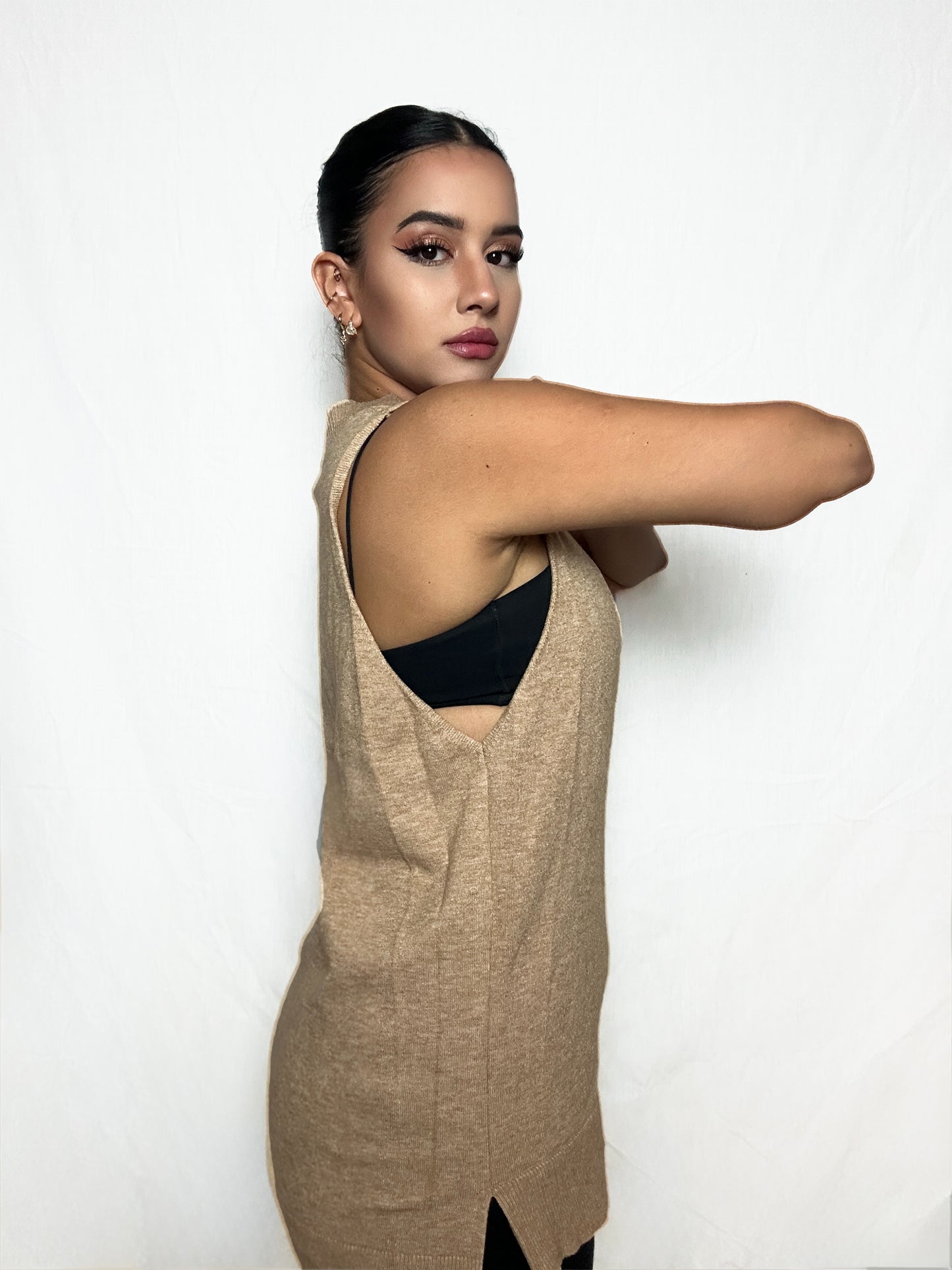 Creme Overall Sweater