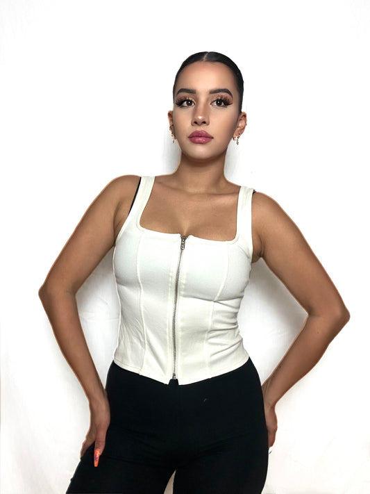 Zip White Top