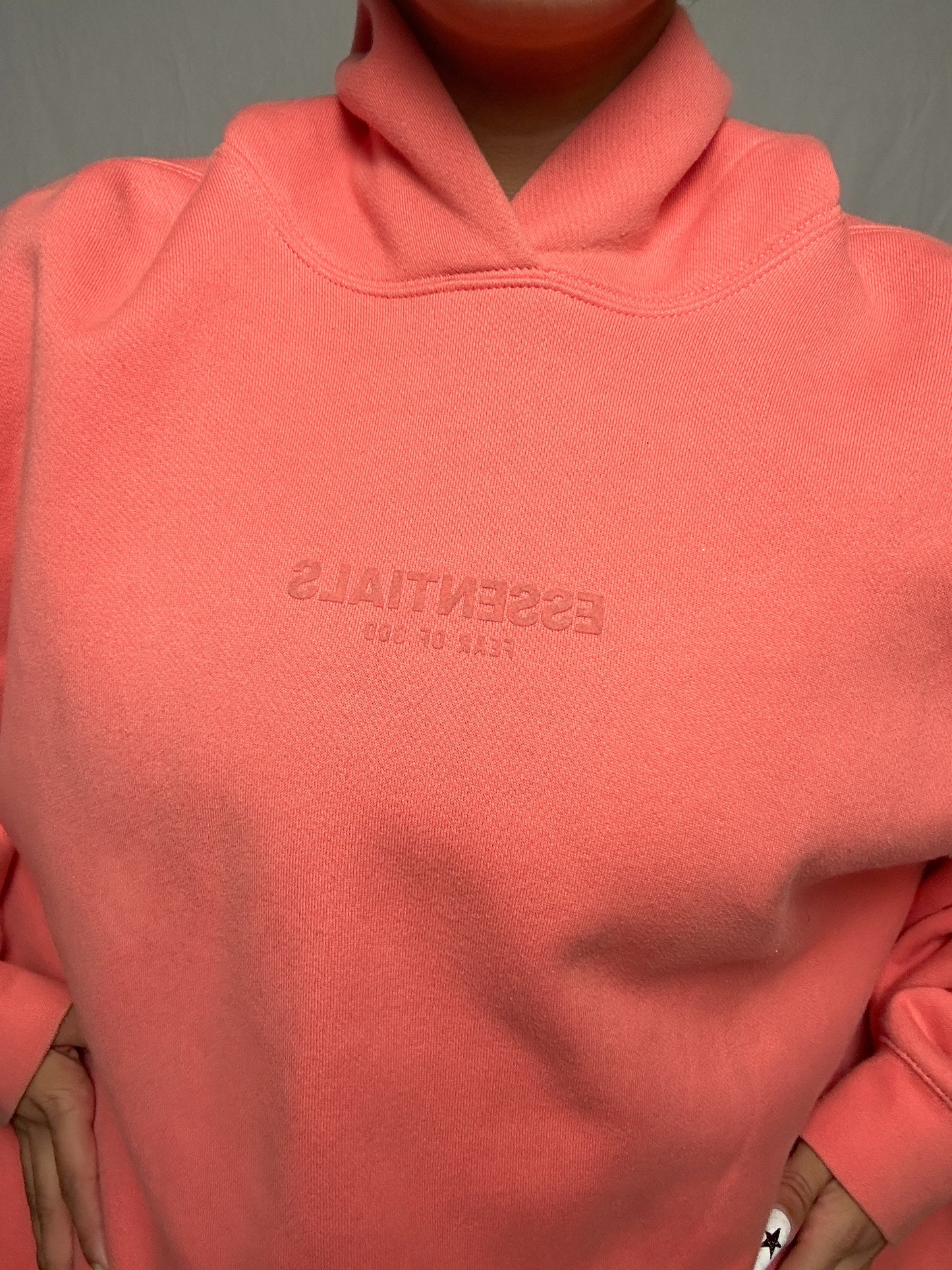 ESSENTIALS Fear of God Coral Hoodie
