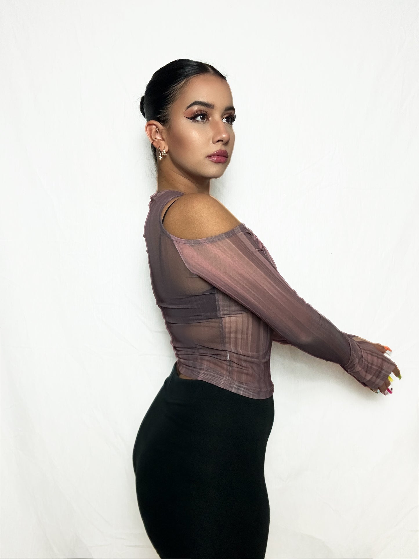 Sleeve Purple Top