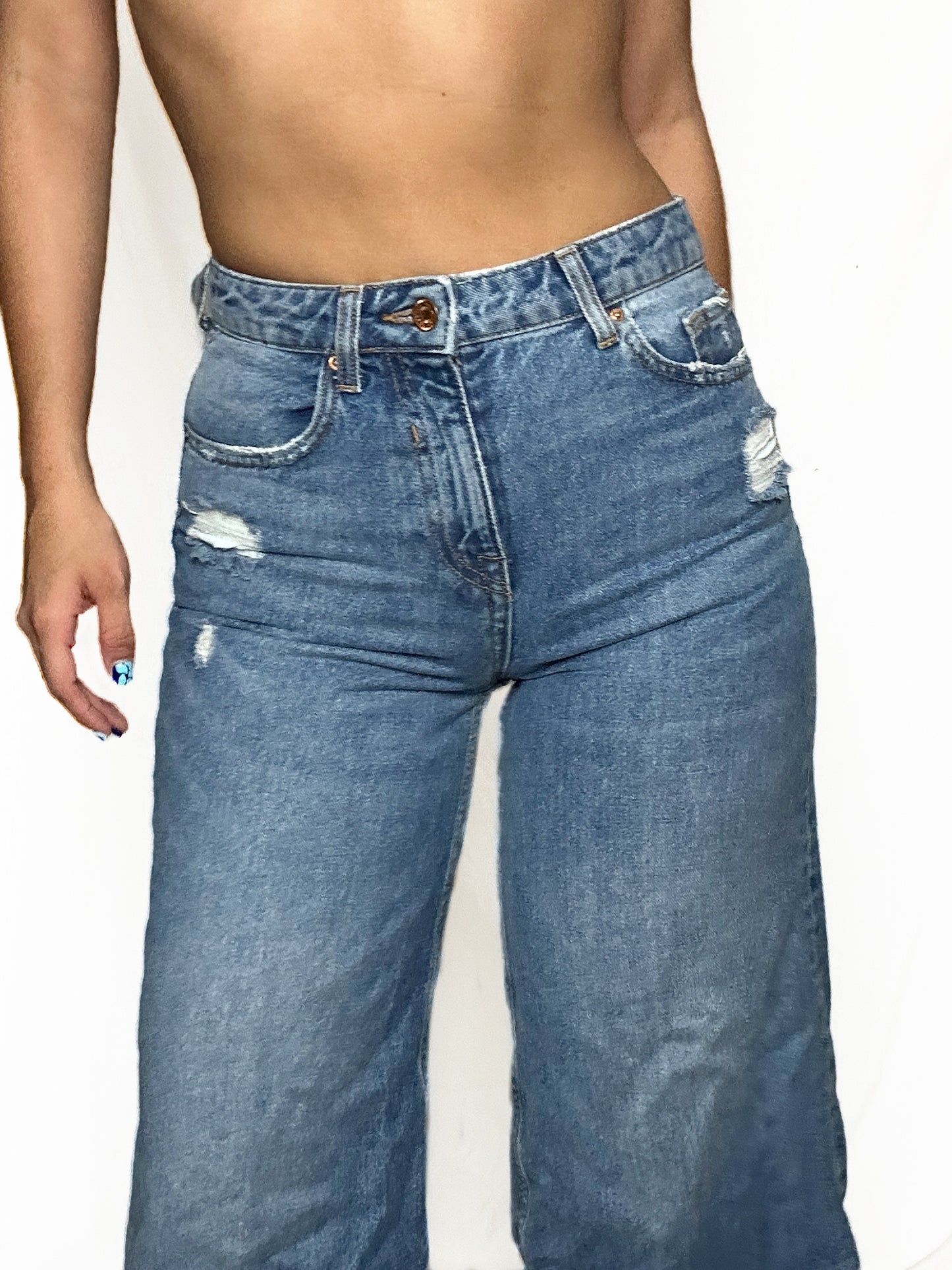 ZARA Straight Blue Jeans