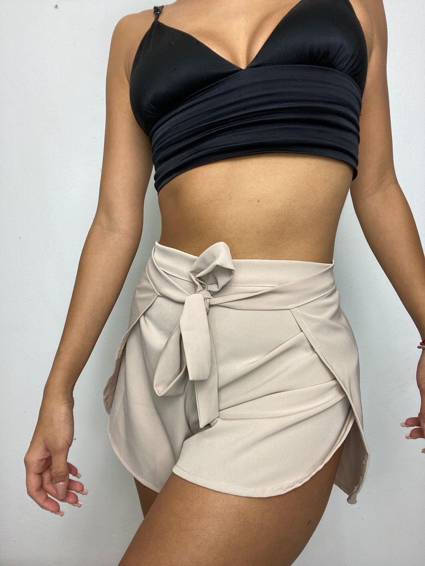 Nnia Studio Beige Wrap Short